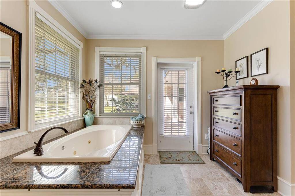 Soaking tub with backyard access