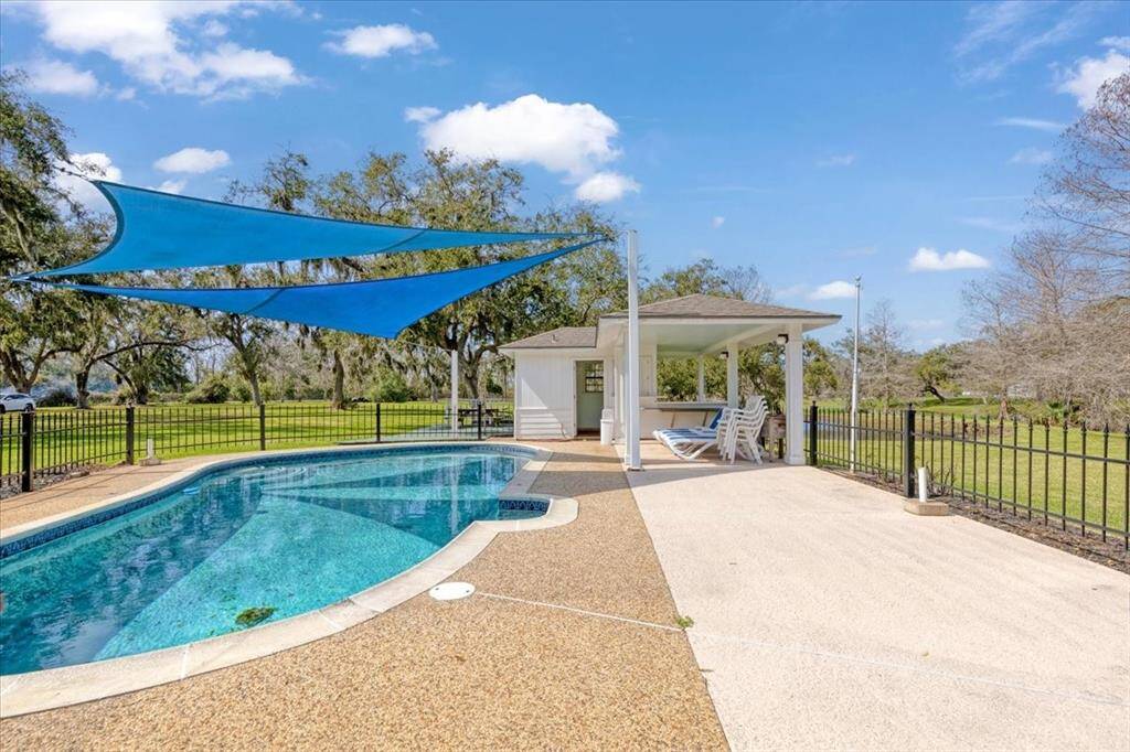 Pool view inside fence.