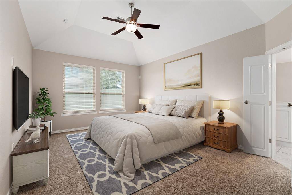 Virtual staging of the primary bedroom!