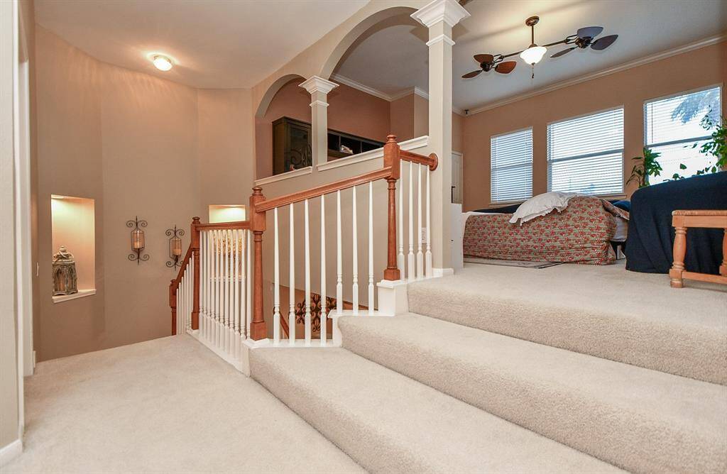 Stairs leading to playroom