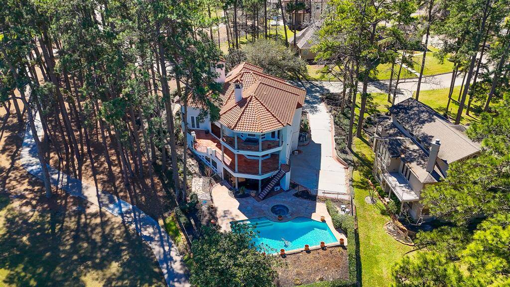 Aerial view of the home.