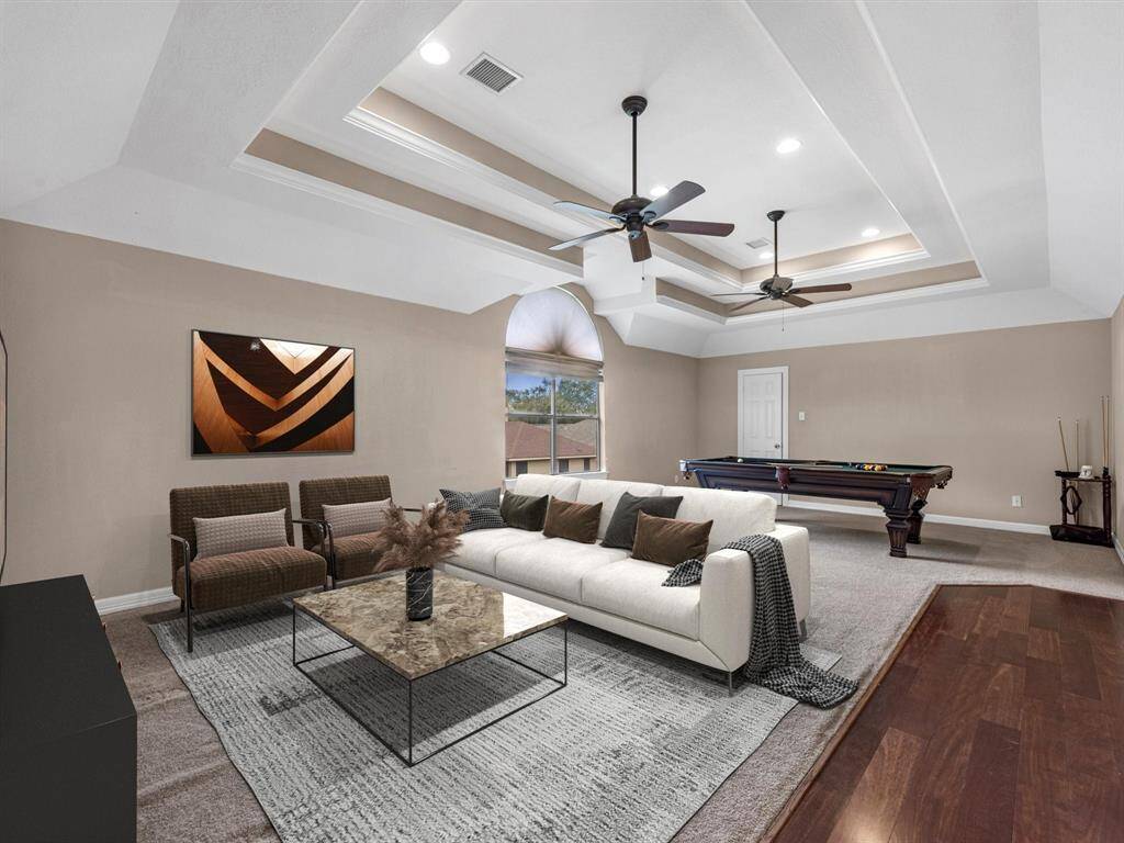 Secondary living and game room upstairs!