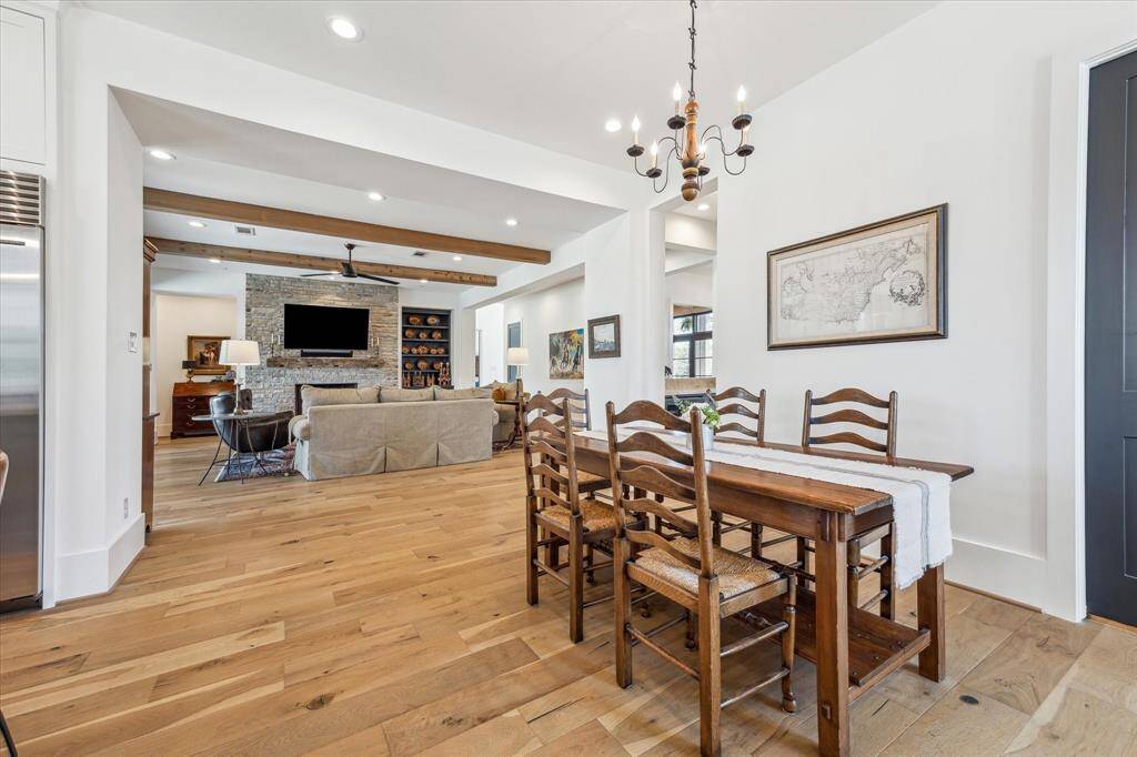 View of Breakfast area open to the family room.