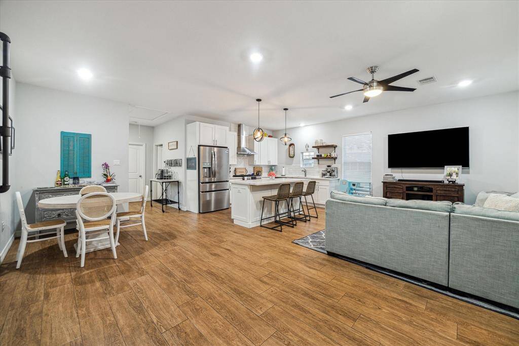 Open concept floor plan is light and bright