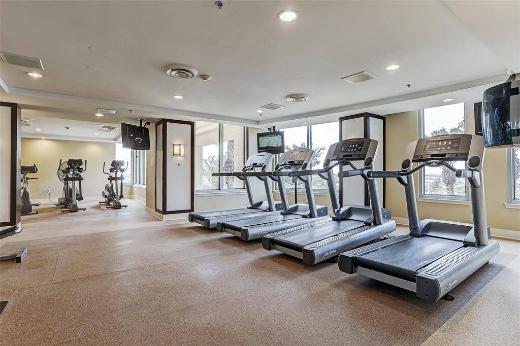 Many machines to choose from and also free weights.