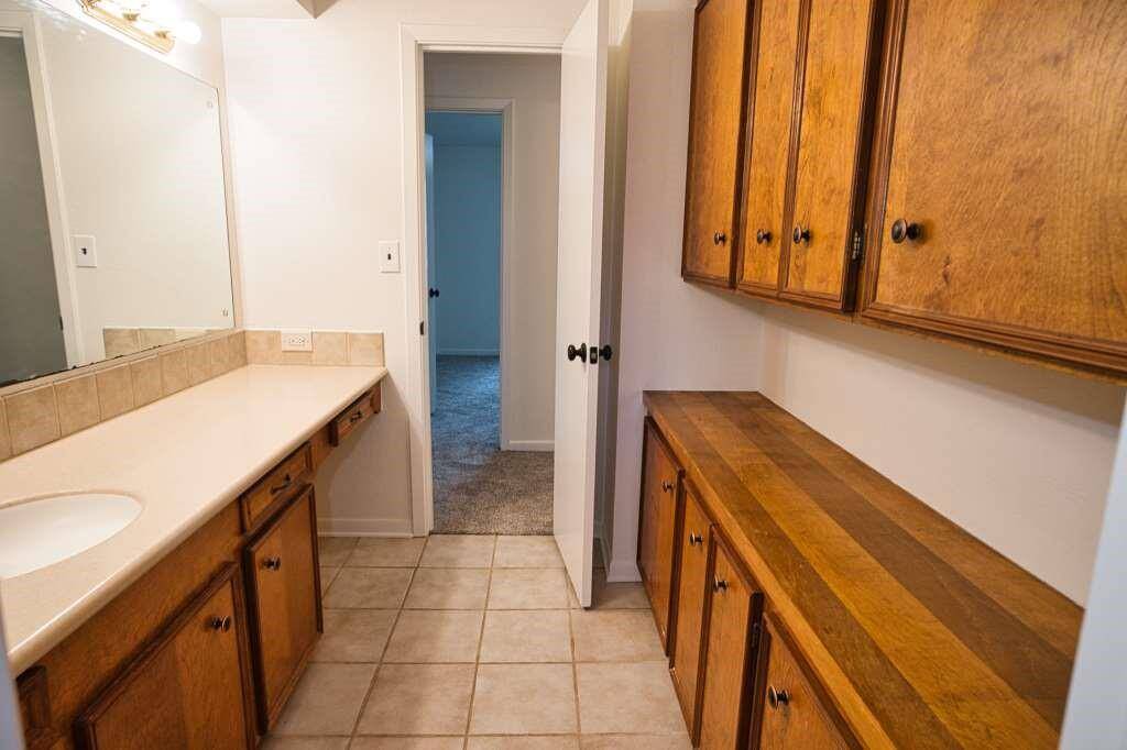 This view shows all the cabinets for Linens/Towels
