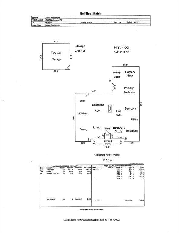 2412 Sq-Ft  Real Estate appraiser