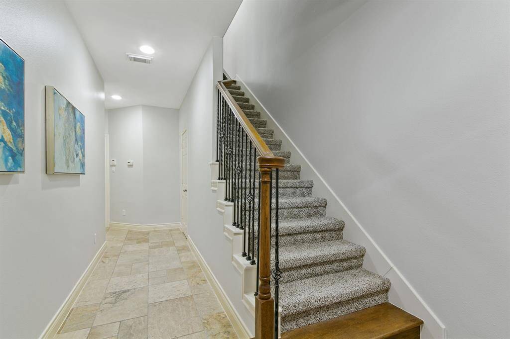 Head upstairs to the second level.