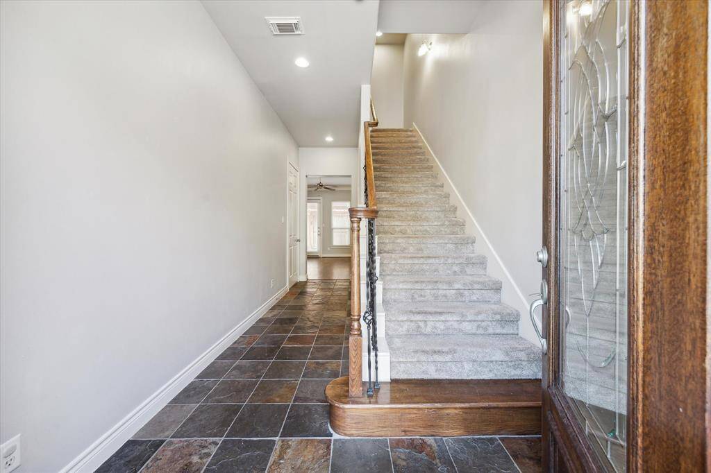 Welcoming front door entry.