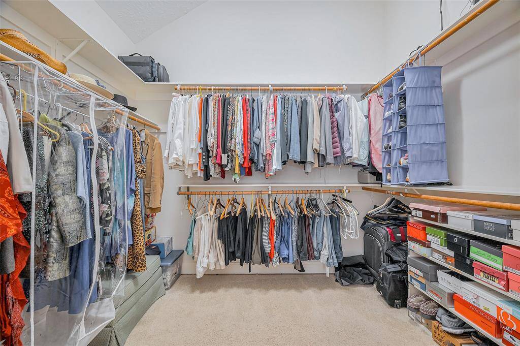 Spacious primary closet