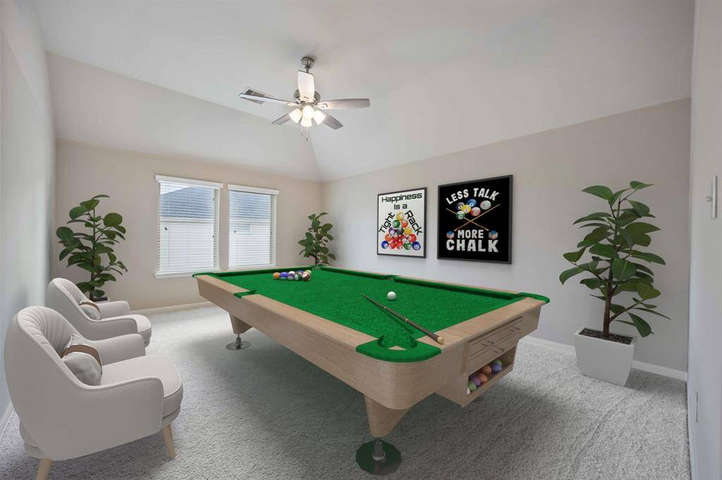 Upstairs game room-Virtually staged