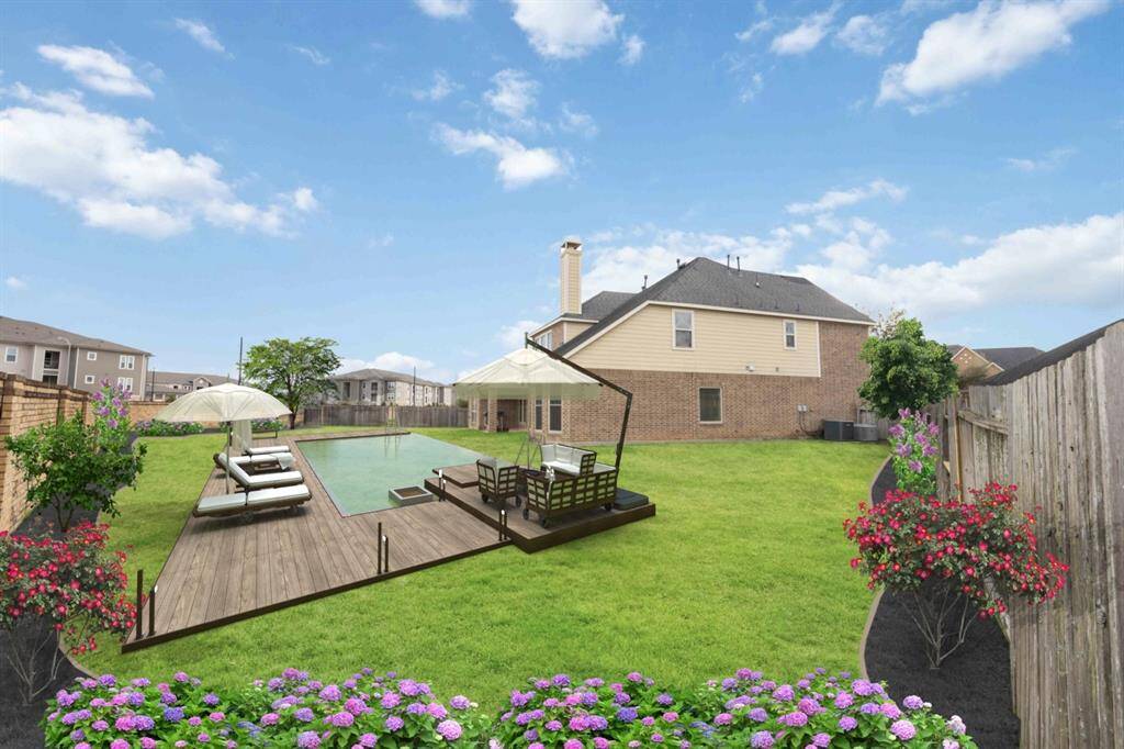 Virtually staged pool