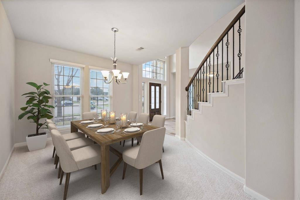 Formal dining- Virtually Staged
