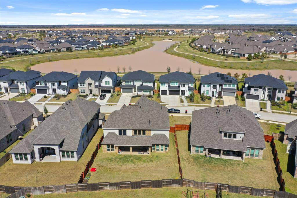Aerial view of the back of home.