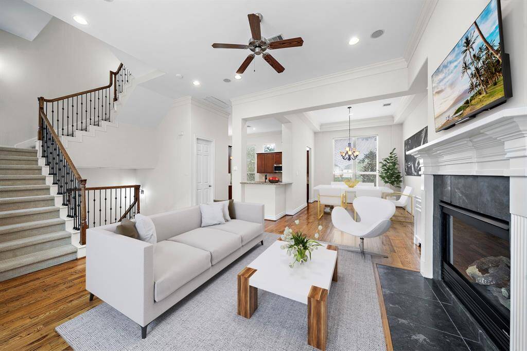 Stylishly staged living area