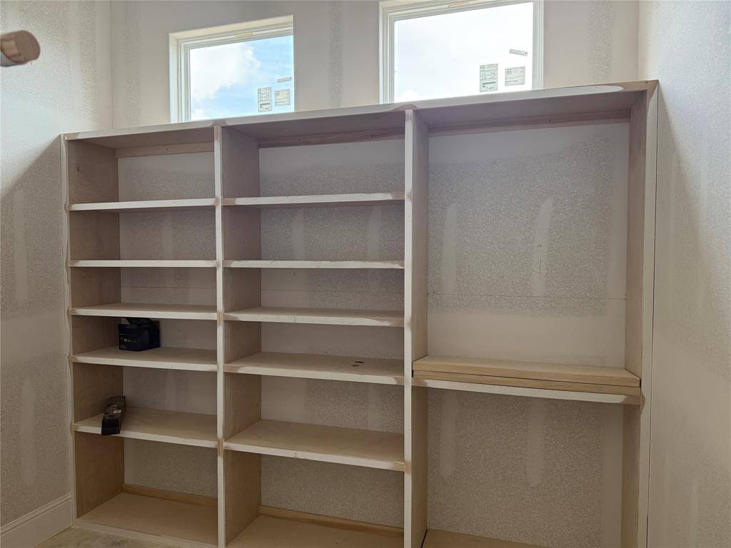 Pantry with built-in shelves!