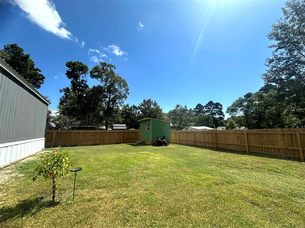 The backyard has room to roam