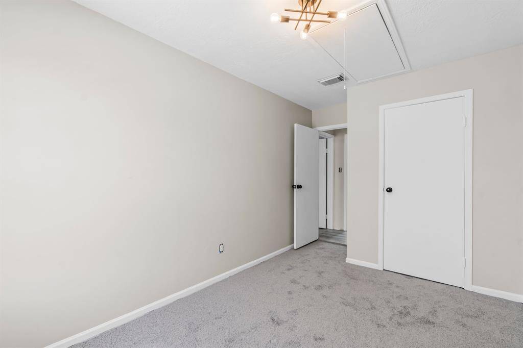 This room offers attic access.