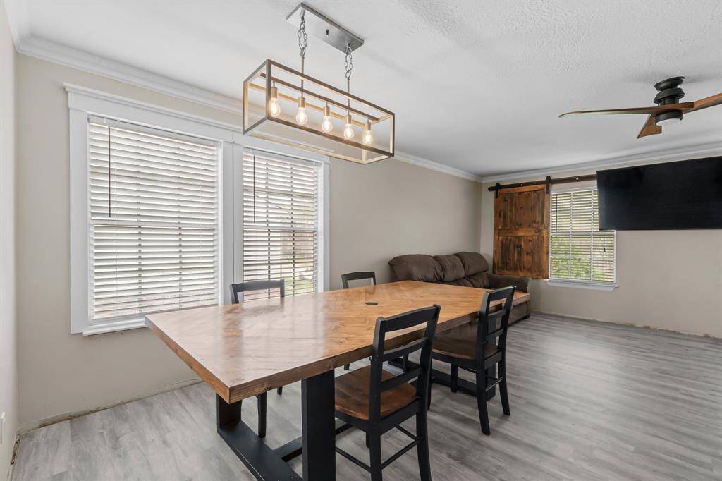 New flooring, upgraded light fixtures and paint throughout the upstairs.