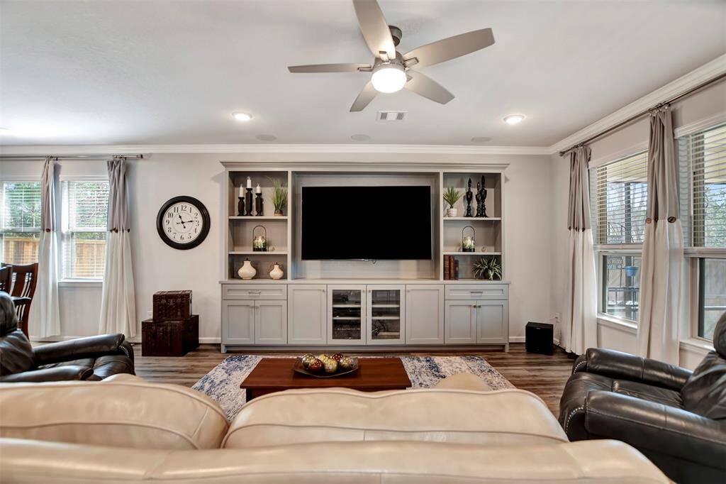 New built in custom entertainment center.