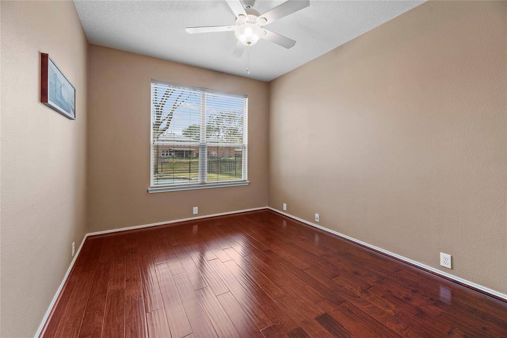 There is a great bonus room downstairs on a private hallway near the full bathroom.