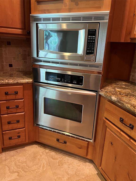 Stainless steel appliances.