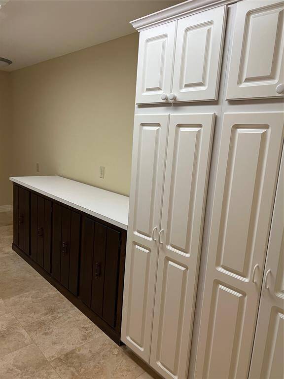 Great amount of storage and counter space.