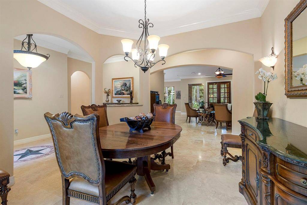 Dining area open to living area.