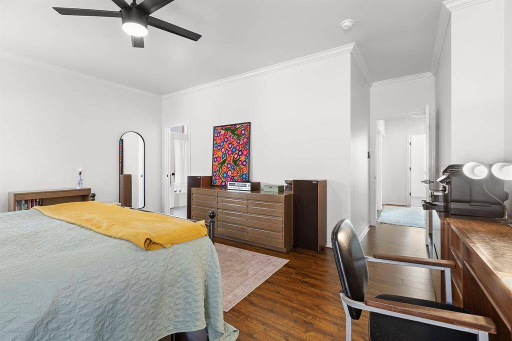 Large primary is private. Home is a split plan.