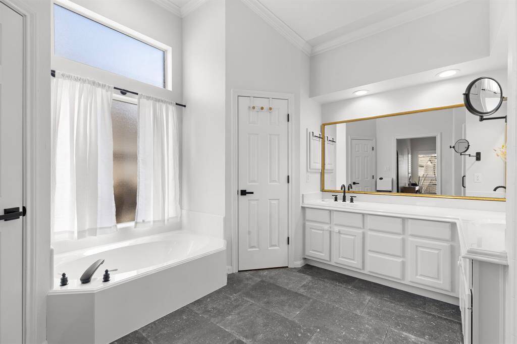 Large  primary bathroom.