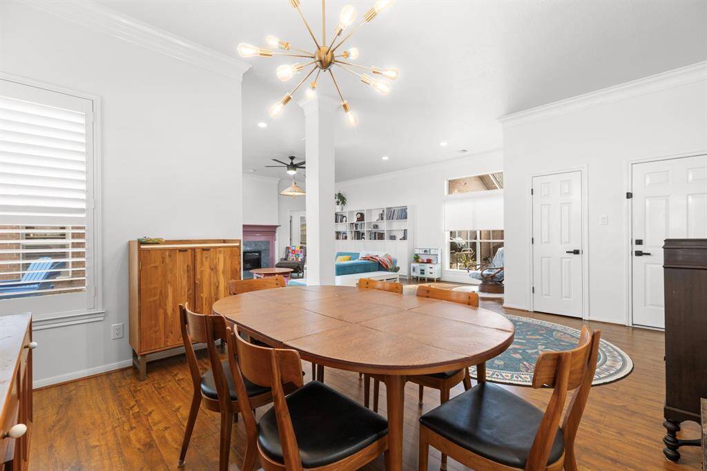 View from dining area to living area.