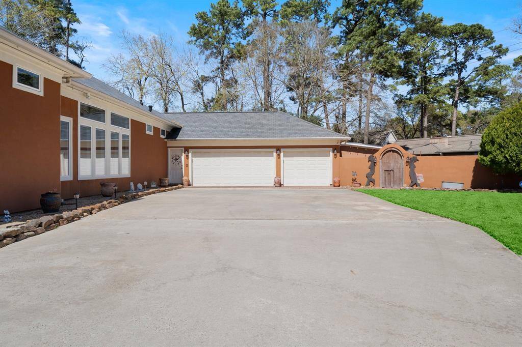 Extra deep 3 car garage.
