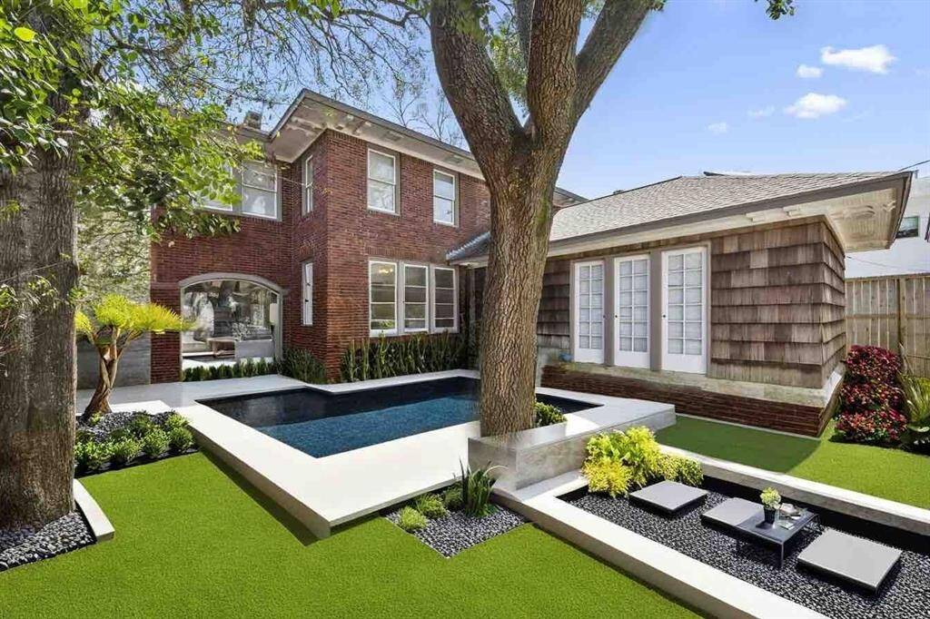 AI generated exterior rendering of a potential style. NO GUARANTEE THAT THIS IS ACHIEVABLE. PLEASE CONSULT WITH AN EXPERIENCED ARCHITECT AND THE CITY FOR PLANNING.
