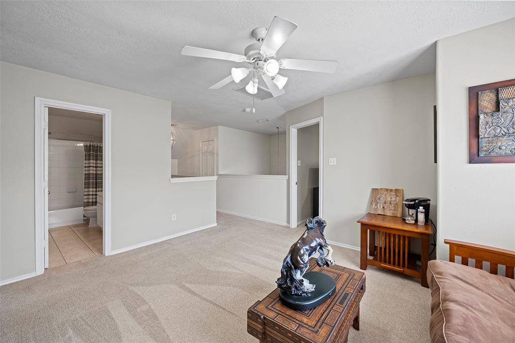 Conveniently located surrounded by the secondary bedrooms and a full sized bath!