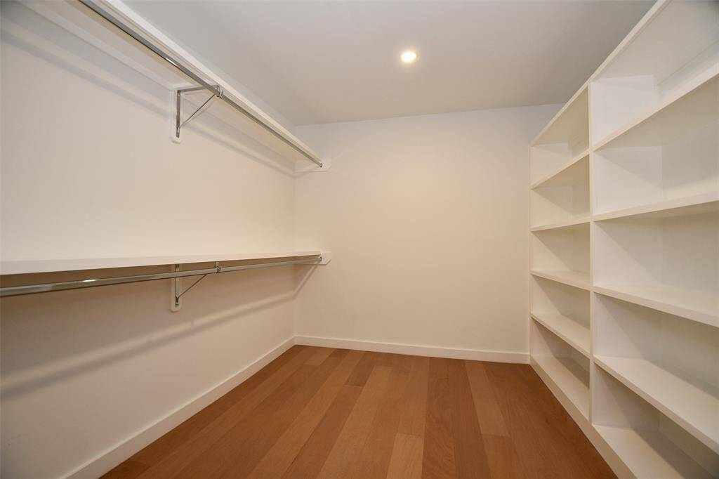 This closet is a small room and the there is still space to add more organizing.