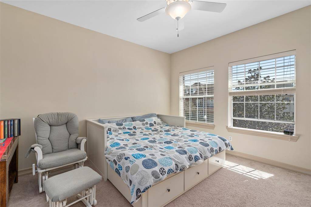 This 4th bedroom sits at the front of the home and features an ensuite bath.