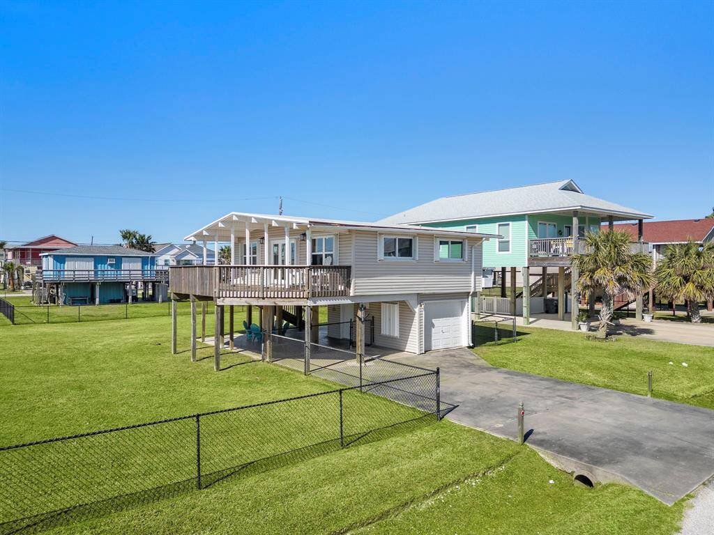 This angle highlights the spacious deck area.