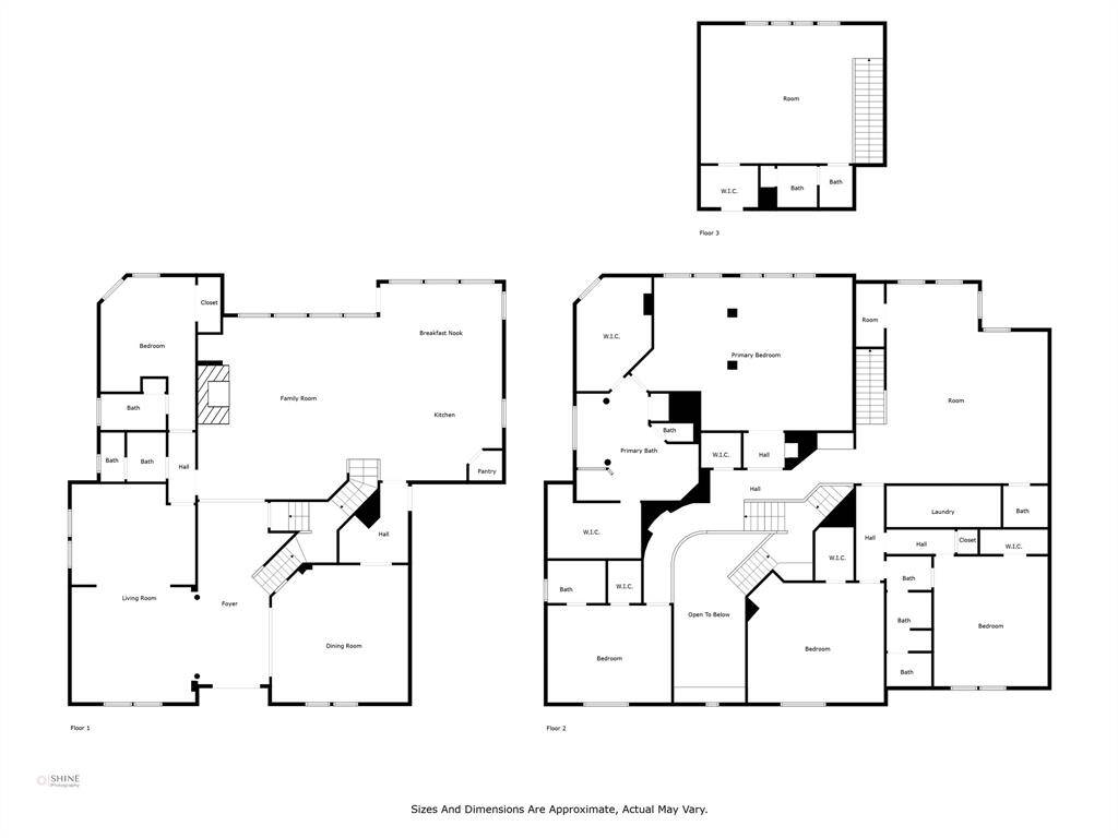 Floor Plan (all three floors)