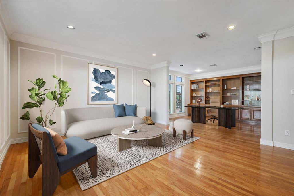 Formal Living & Study - virtually staged