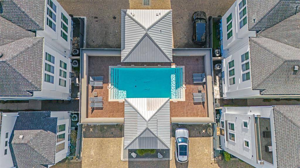 Aerial view of the pool