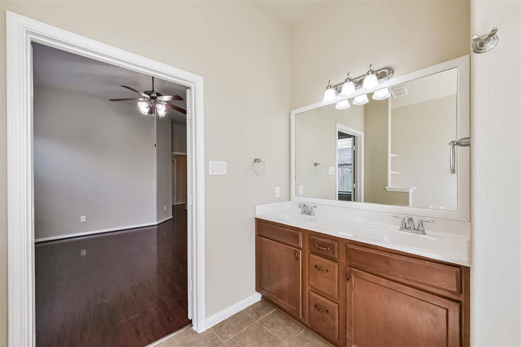 Dual sinks in the primary suite.