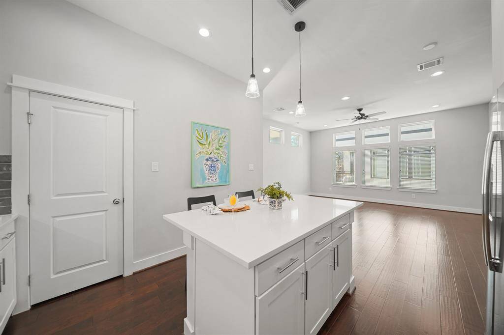 Imagine preparing your favorite meals & recipes while your guests mingle about the kitchen island and nearby living spaces.