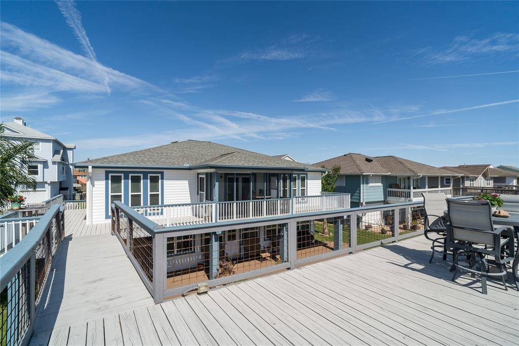 View of the house from the party deck.