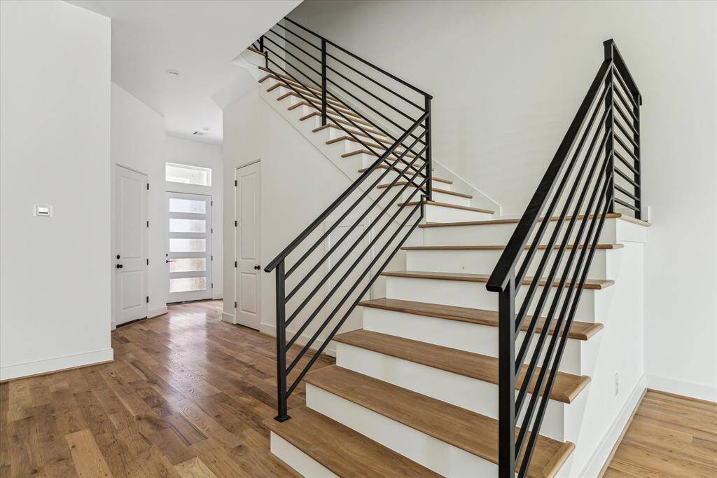 Everyone wants the ease of FIRST FLOOR living.  Entrance from the garage. Elevator capable. Library to the right of the elevator closet.