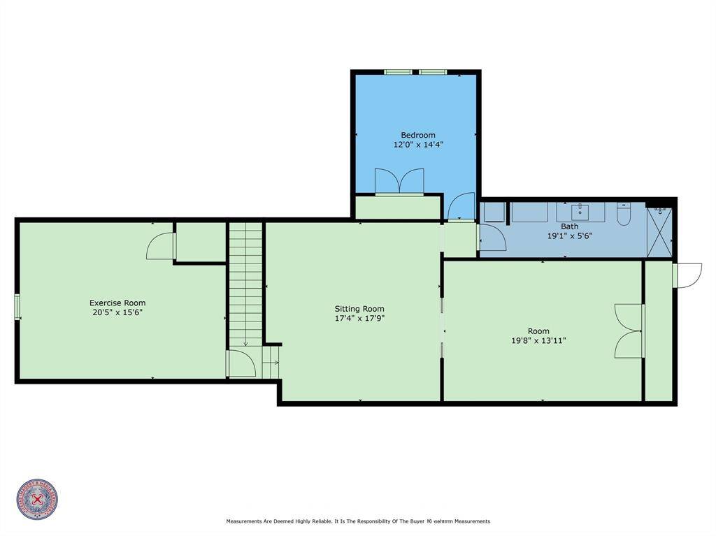 Upstairs Floorplan for demonstration purposes only.  Buyer to verify all measurements.