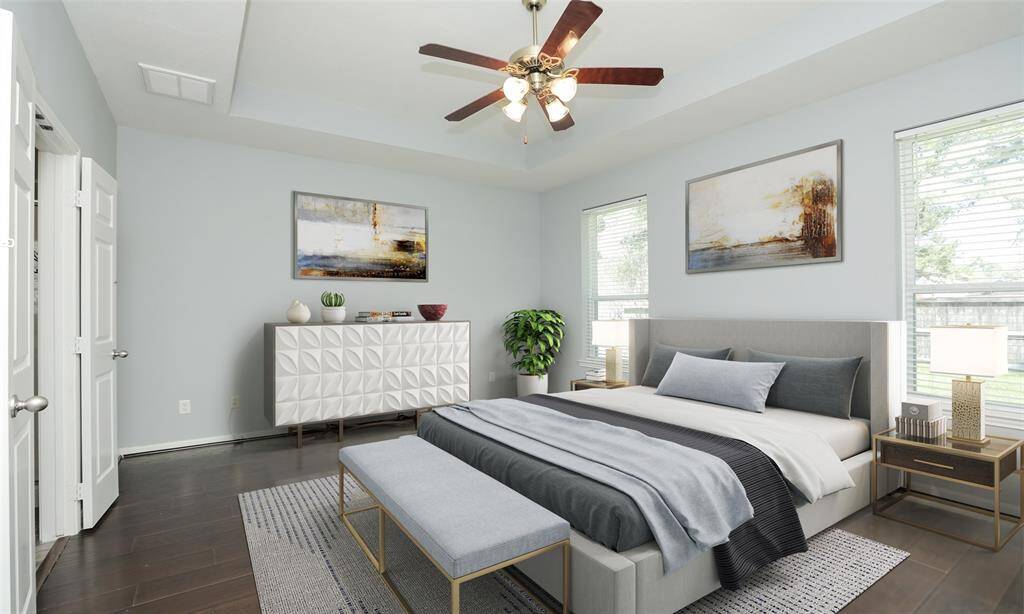 Virtually Staged Primary Bedroom