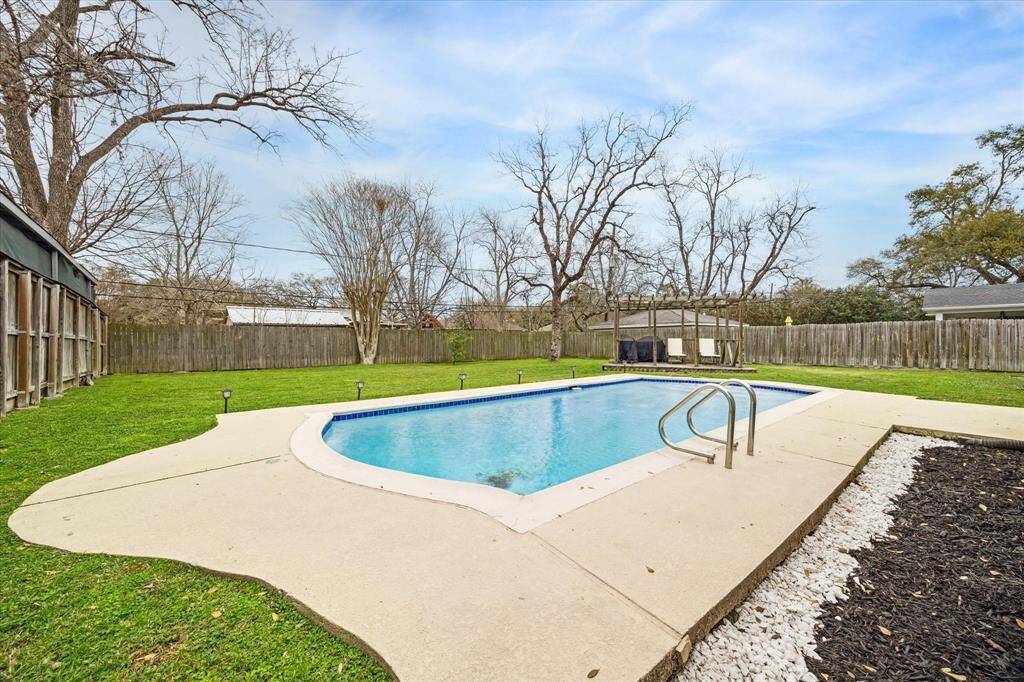 Just in time for summer, there's an amazing backyard with a private pool.