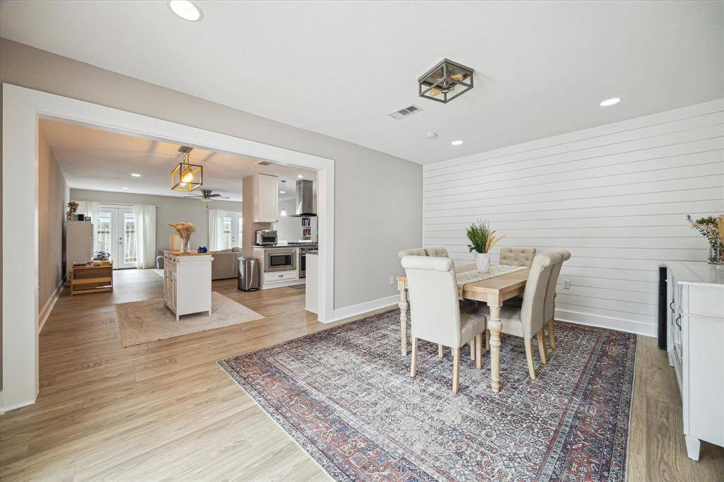 There is a great dining room. This space could be utilized for many purposes (game room, office, dining room, etc).