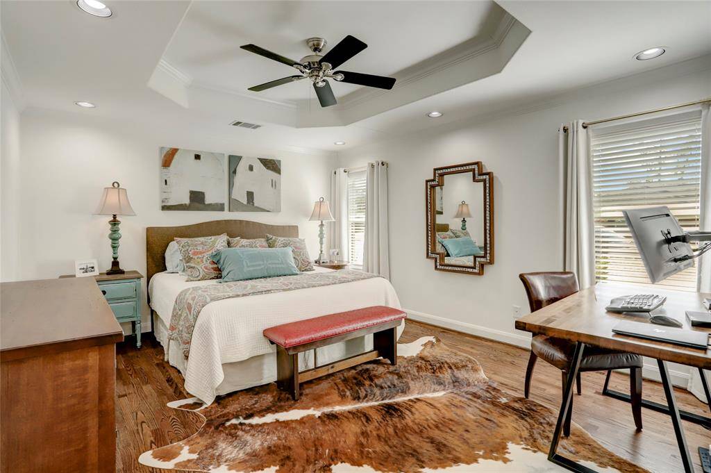 The primary retreat is separated from the other bedrooms, offering plenty of privacy and space.