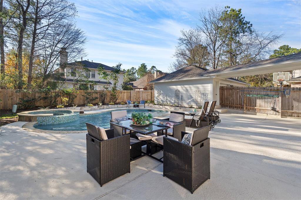Enjoy your coffee outdoors by the pool